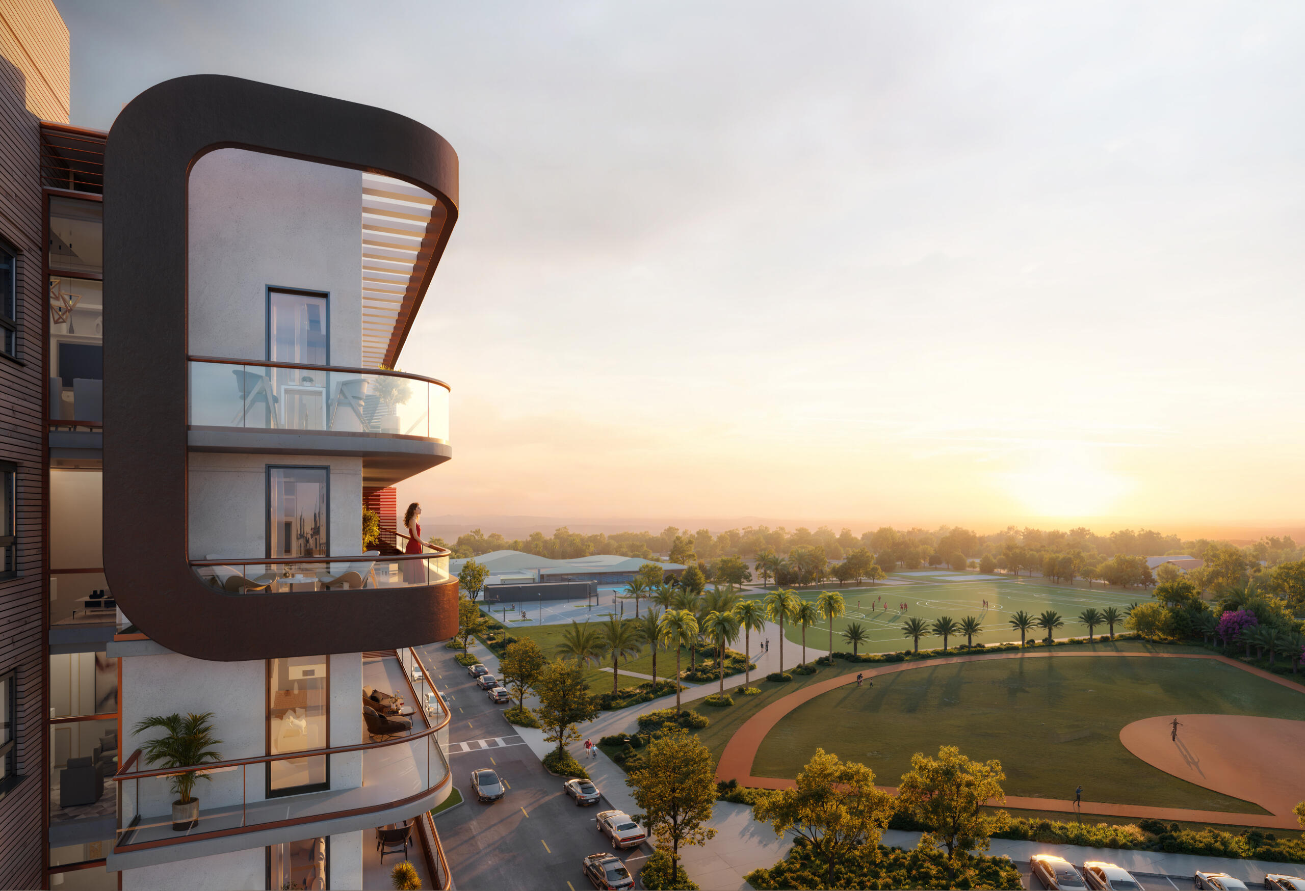 Seven Park Residences Hallandale – Luxury Residential Building Exterior view of Seven Park Residences in Hallandale-Hollywood, a modern luxury residential building with elegant architectural design.